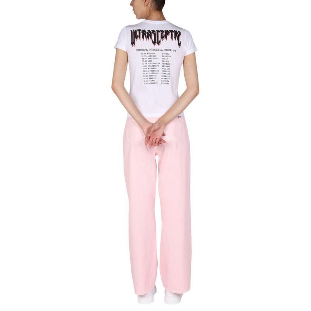 RAF SIMONS Europe Pyrexia Tour 95 Graphic T-Shirt Women WHITE T-Shirts & Tops